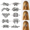 2025 Dragon rider New Women Girls Celtic Hairpins Silver Vintage Viking Hair Clips Hair Slide Hair Stick Barrette Knot Hair Accessories