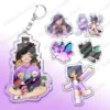 Cute Cartoon Aphmau Chibi Acrylic Keychains Ring Double-Sided Key Chain Jewelry Fan Love Gifts