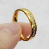Classic Lovers Cz Diamond 18k Gold Plated Jewelry Female Ring Wedding Engagement Bridal Women Finger Ring