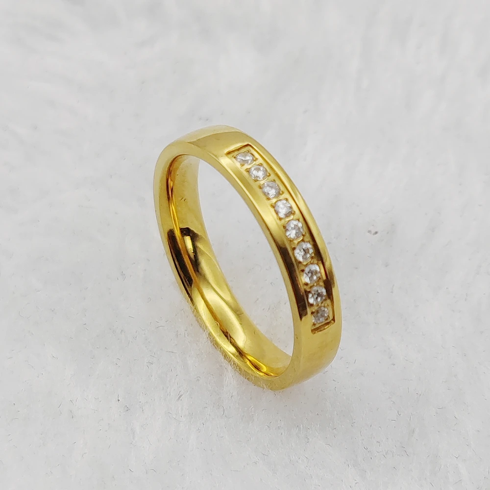 Classic Lovers Cz Diamond 18k Gold Plated Jewelry Female Ring Wedding Engagement Bridal Women Finger Ring - Image 2