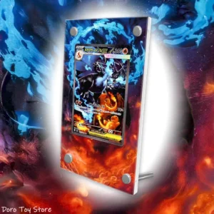 Art Display For Pokemon Cards Display Charizard TCG PSA Anime Game Expand Art Gifts Self Made Acrylic Protective Case Keychain